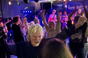 The crowd is having fun!